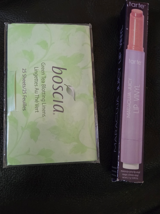 boscia Other - boscia Green Tea Blotting Linens & Tart Lip Vinyl Full Size